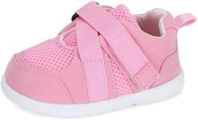 img 4 attached to 👟 Спортивные кроссовки для малышей с повышенной воздухопроницаемостью - Детские кеды для девочек от ESTAMICO