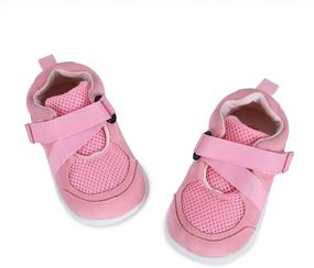 img 2 attached to 👟 Спортивные кроссовки для малышей с повышенной воздухопроницаемостью - Детские кеды для девочек от ESTAMICO