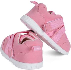 img 1 attached to 👟 Спортивные кроссовки для малышей с повышенной воздухопроницаемостью - Детские кеды для девочек от ESTAMICO