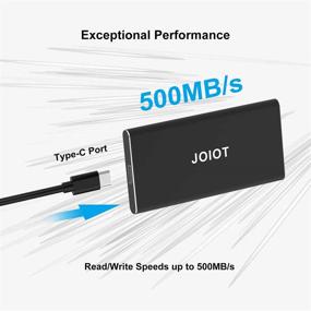 img 2 attached to 💻 JOIOT Portable SSD 500GB: Super-Fast Type C USB 3.1 External Solid State Drive for Gaming, Windows, Mac, Mackbook, PS4, Xbox One - Black, 500 MB/s Read Speed