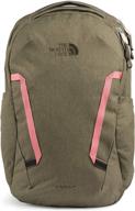 stylish and durable north face backpack in heather mauveglow - perfect for any adventure! logo