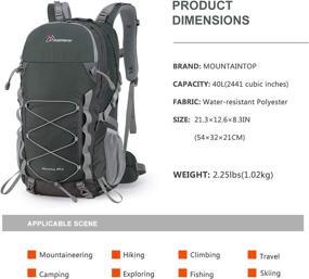 img 3 attached to MOUNTAINTOP Hiking Backpack Outdoor Camping Backpacks