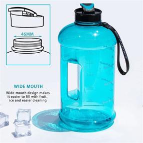 img 1 attached to 💧 Aqua SOXCOXO Half Gallon Motivational Water Bottle with Straw - Large Sports Water Bottle with Time Marker for School, Gym, Fitness, and Outdoor Activities