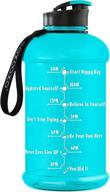 💧 aqua soxcoxo half gallon motivational water bottle with straw - large sports water bottle with time marker for school, gym, fitness, and outdoor activities логотип