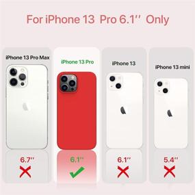 img 3 attached to Miracase iPhone 13 Pro Case 6.1 inch (2021) - Soft Liquid Silicone Gel Full Body Protection (Red)