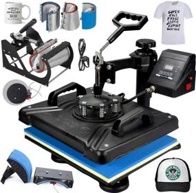 img 4 attached to 🔥 MYSUB 8 in 1 Swing Away Heat Press Machine: 12x15 inch Digital Vinyl Transfer Combo Kit for T Shirts, Mugs, Hats, Plates & More!