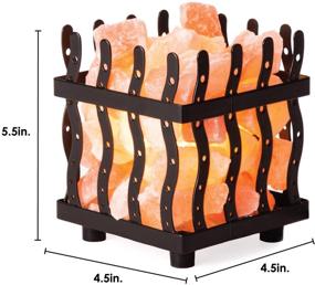 img 3 attached to 🌸 Himalayan Pink Salt Lamp Basket: Aesthetic Illumination with Cord & Bulb