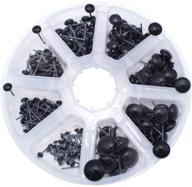 👀 80 pieces of bestcyc 1box: black mini glass eyes kits (3-10cm, 8 sizes) for needle felting bears, dolls, decoys, sewing crafts logo