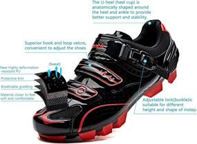 img 1 attached to 🚴 Santic Men's SPD Mountain Bike Lock Shoes: Ideal Cycling Accessories for Breathability and Self-Locking