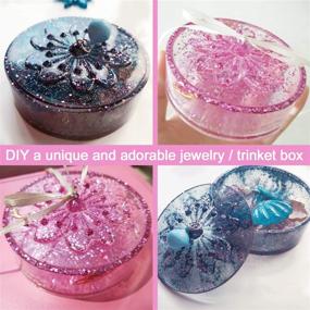 img 2 attached to 🌸 HOMEIDOL Jewelry Box Silicone Molds - Sakura Hexagon Resin Casting Set with Lid and Bonus Clear Mini Molds