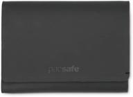 🔒 black pacsafe rfid-safe trifold wallet logo