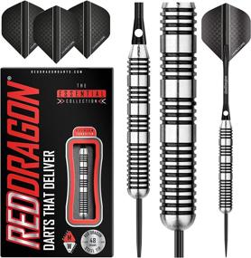 img 4 attached to 🎯 Unleash Your Inner Sharpshooter with the RED DRAGON Bunker Buster Tungsten Darts Set: 48g, Complete with Flights and Stems