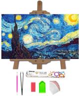 🎨 изысканный набор для даймонд пэйнтинга soarclr 16x20 дюймов/40x50 см звездная ночь ван гога с круглыми кристаллами 5d - потрясающее украшение для дома на стену. логотип