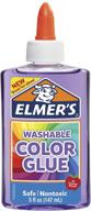 🟣 elmer's purple translucent color glue - 5oz, ideal for slime making, washable formula logo
