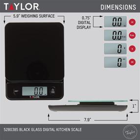 img 3 attached to 📏 Taylor Precision Products Digital Kitchen Scale: Glass Platform, 11lb Capacity