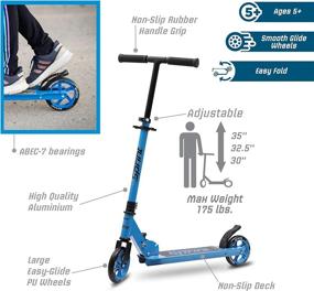 img 3 attached to 🛴 GoScoot Sprint - Adjustable Handlebar Kick Scooter for Kids Ages 5-8, Ideal for Boys and Girls