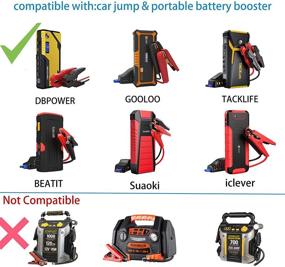 img 3 attached to 🔌 Высококачественное зарядное устройство питания 15V 1A для автомобильного стартера | Лучшее для TACKLIFE T6, DBPOWER DJS50, GOOLOO, BEATIT - Пиковая мощность 450A-1000A | Надежный сетевой кабель для автомобильного усилителя батареи