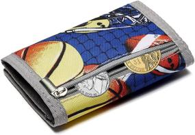 img 3 attached to 💼 Fun and Functional Trifold Zippered Wallet for Boys' Money Organization and Accessories