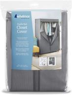 gray cover only for whitmor double rod closet with heavy duty zipper: protect and enhance your wardrobe storage logo