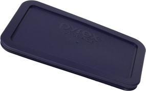 img 1 attached to Pyrex Blue Oblong Plastic Storage Cover 4.8 Cup 7214-PC: Secure and Convenient Food Storage Solution