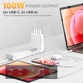 img 3 attached to 🔌 ALOGIC 100W 4-Port PD USB C Wall Charger with GaN Fast Tech, Power Delivery 3.0 for MacBook, M1 Mac, XPS, iPad Pro, iPhone, Galaxy & More