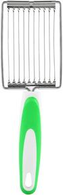 img 4 attached to 🔪 Stainless Steel Luncheon Meat Cutter & Tomato Slicer - Green - Slice Cheese, Boiled Eggs, Ham, and Tomatoes Effortlessly