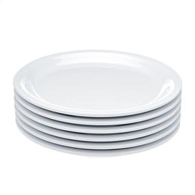 img 3 attached to 🍽️ Premium AmazonCommercial White Melamine Oval Plate: Durable and Stylish Serving Dish for Any Occasion