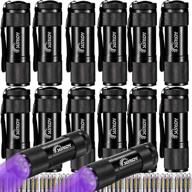 🔦 pet urine detector uv flashlight black light - sunloy 14-pack 9 led 400 nm ultraviolet blacklight for dog/cat urine, dry stains, bed bug | includes pet odor eliminator (14-pack uv - black) logo