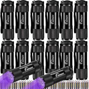 img 4 attached to 🔦 Pet Urine Detector UV Flashlight Black Light - Sunloy 14-Pack 9 LED 400 nM Ultraviolet Blacklight for Dog/Cat Urine, Dry Stains, Bed Bug | Includes Pet Odor Eliminator (14-Pack UV - Black)