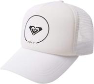 roxy women's truckin trucker hat: stylish and functional headgear for women logo