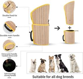 img 3 attached to 🐶 Professional Dog Training Set - Double-Layer Bite Sleeve, Durable Equipment for K9, Pitbull, German Shepherd - Includes Bite Tug Toy & Agitation Stick (Medium to Large Dog Sizes)