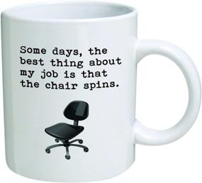 img 1 attached to ☕️ Some Days Mug: Funny Sarcasm and Inspirational 11 oz Coffee Cup with Spinning Chair Design