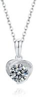 brilliant cut created moissanite sterling necklace logo