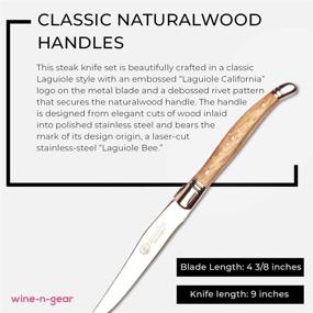 img 2 attached to Laguiole California French Designed Knives Naturalwood