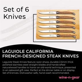 img 3 attached to Laguiole California French Designed Knives Naturalwood