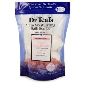 img 1 attached to 🛀 Dr. Teal's Pink Himalayan Moisture Bomb Bath Soaks 1.6oz x 4 (Total 6.4oz): Pack of 1 - Nourishing and Relaxing Bath Experience