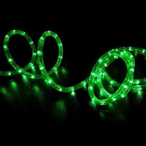 img 2 attached to 🎄 WYZworks 100-ft Green LED Rope Lights - Flexible 2 Wire Accent Holiday Christmas Party Decoration Lighting, ETL Certified