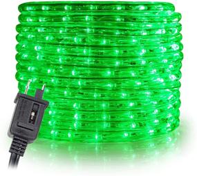 img 4 attached to 🎄 WYZworks 100-ft Green LED Rope Lights - Flexible 2 Wire Accent Holiday Christmas Party Decoration Lighting, ETL Certified