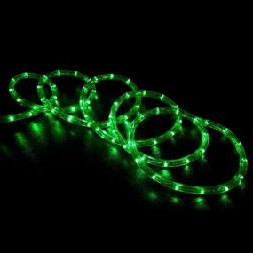 img 3 attached to 🎄 WYZworks 100-ft Green LED Rope Lights - Flexible 2 Wire Accent Holiday Christmas Party Decoration Lighting, ETL Certified