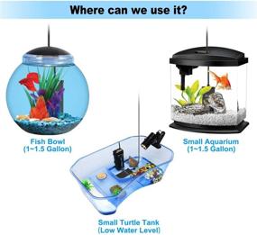 img 1 attached to 🐠 DaToo Mini Betta Flat Fish Tank Heater - Efficient 10W to 30W Small Aquarium Heater