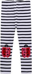 img 2 attached to 🏻 Coralup Soft Cotton Girls' 3-Pack Ankle Length Leggings 1-7 Year: Comfortable and Stylish Leggings for Girls