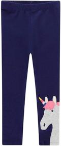 img 1 attached to 🏻 Coralup Soft Cotton Girls' 3-Pack Ankle Length Leggings 1-7 Year: Comfortable and Stylish Leggings for Girls