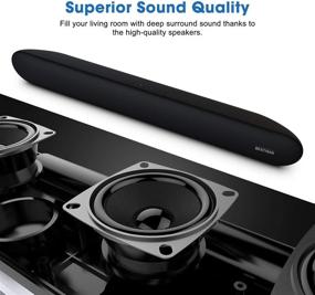 img 2 attached to 🔊 Bestisan 80Watts Soundbar: Wired and Wireless Bluetooth 5.0 Home Theater Speakers with Enhanced Bass Technology, 4 Drivers, and Multiple Audio Modes