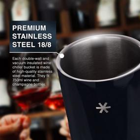 img 3 attached to 🍾 Stainless Steel Wine Chiller Bucket – Premium Double Wall Vacuum Insulated Wine Cooler and Bottle Holder for Champagne & Wine Bottles - Great Gift for Men, Keeps Wine Chill – For Gentlemen Only!