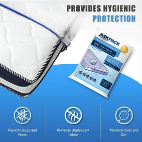 img 1 attached to 🛏️ Durable Moving & Long-Term Storage Mattress Bag - Extra Thick, Tear Resistant, Waterproof - Single/Twin/Twin Zipper Enhanced - Extra Heavy Duty 5 mil