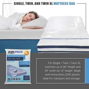 img 2 attached to 🛏️ Durable Moving & Long-Term Storage Mattress Bag - Extra Thick, Tear Resistant, Waterproof - Single/Twin/Twin Zipper Enhanced - Extra Heavy Duty 5 mil