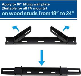 img 2 attached to Крепление настенное для телевизора MD Mounting Dream MD5231: удлиненный кронштейн для крепления на 16-дюймовую стену, подходит для деревянных балок от 18 до 24 дюймов, вместимость 154 фунта.