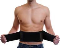 adjustable lightweight back brace for men & women - dual 3d lumbar pads for lower back pain relief, breathable mesh under uniform with adjustable straps - size l logo