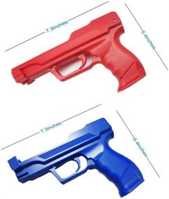 img 3 attached to 🎮 Wii Controller Sport Video Game: VTone 2-Piece Wii Motion Plus Gun Set (Dark Blue and Red) – Enhanced Gaming Experience!