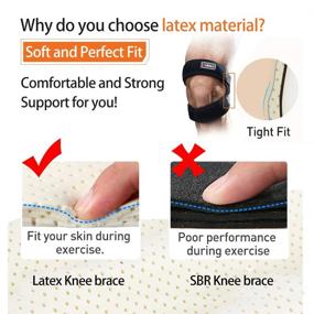 img 2 attached to 🏃 Premium Patella Knee Strap for Running: Stabilizing Brace for Tendonitis, Osgood Schlatter, Arthritis, Meniscus Tear, Chondromalacia - Ideal for Injury Recovery, Sports - 12"-18